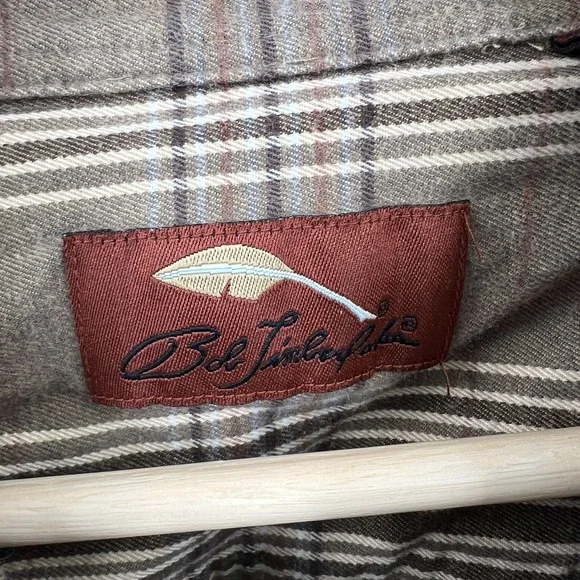 Bob Timberlake heavyweight flannel shirt outdoor cabincore work brown XL - Picture 4 of 12